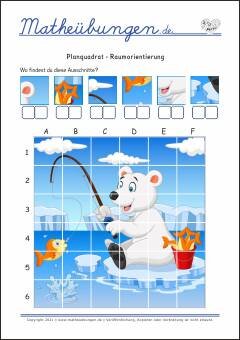 Planquadrate - Raumorientierung Mathe 1. Klasse